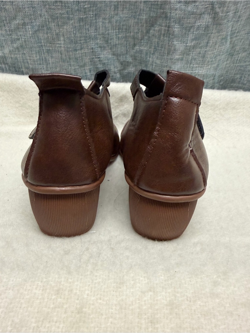 Women’s Brown Buckle Mary Jane Flats - Picture 3 of 4